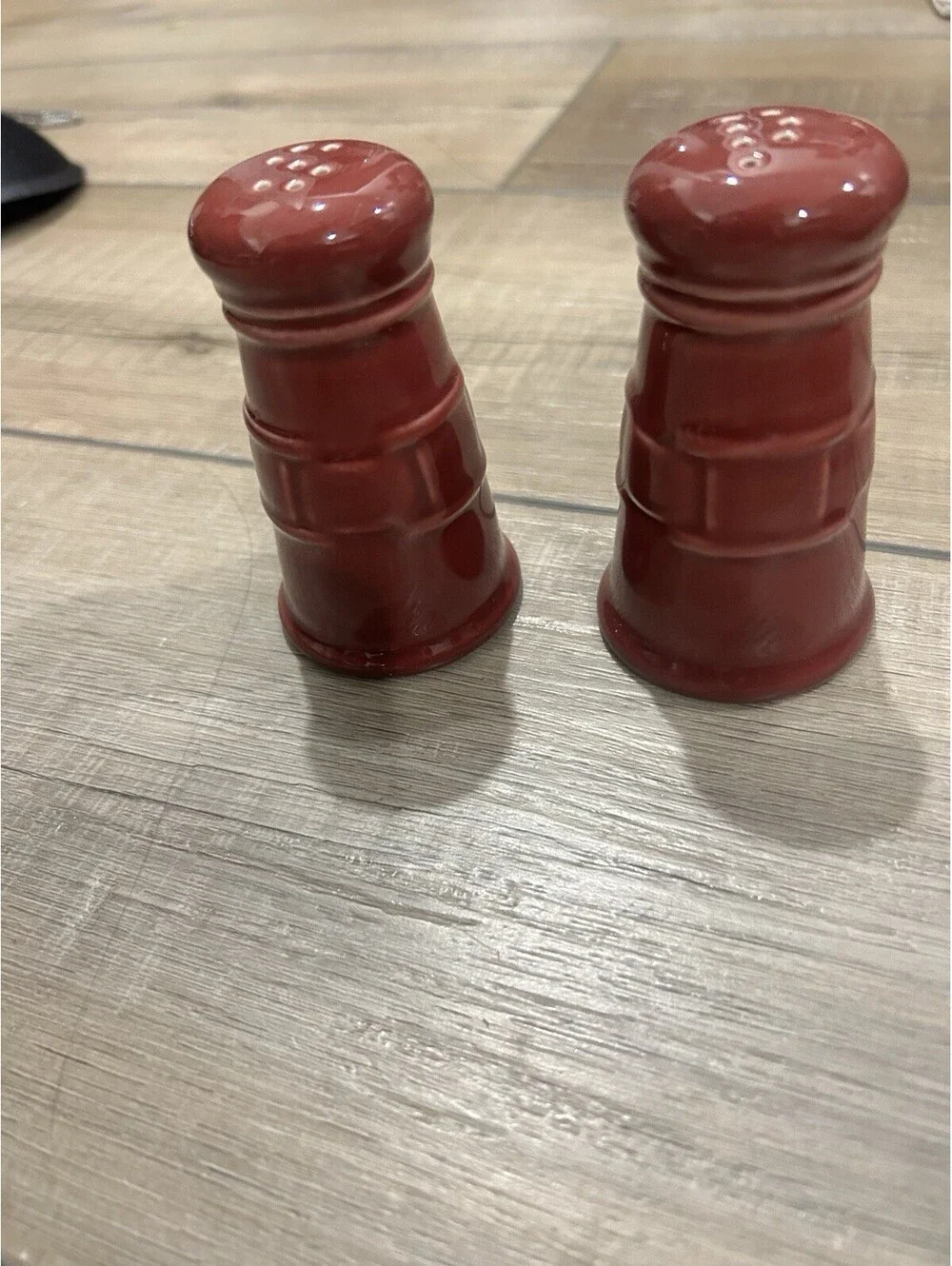 Vintage Longaberger Pottey WOVEN TRADITIONS Paprika Salt and Pepper Shakers